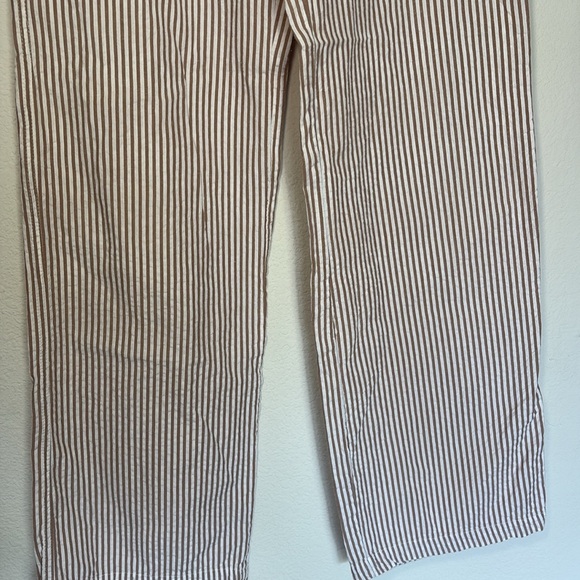 Long Elegant Legs Striped Pants - Brown and White small tall - Picture 4 of 6